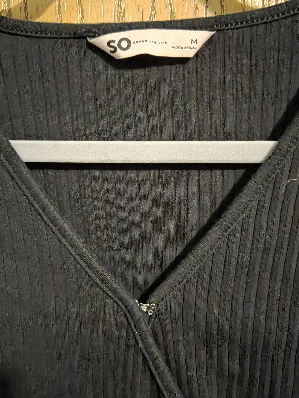 SO Black Men's Ribbed V-Neck Sweater